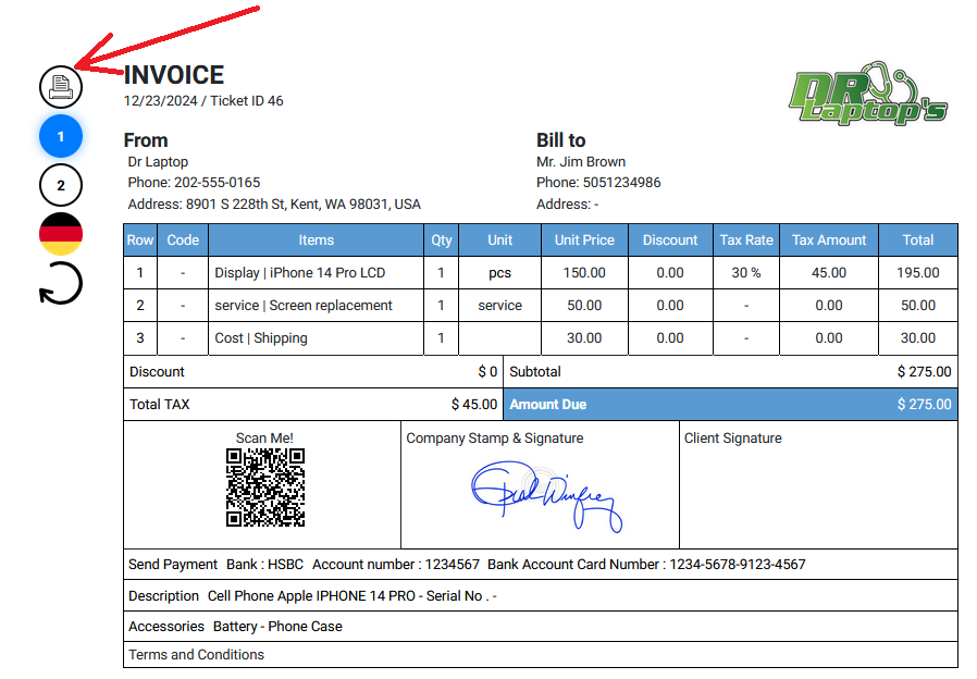 Invoice template no 1 2