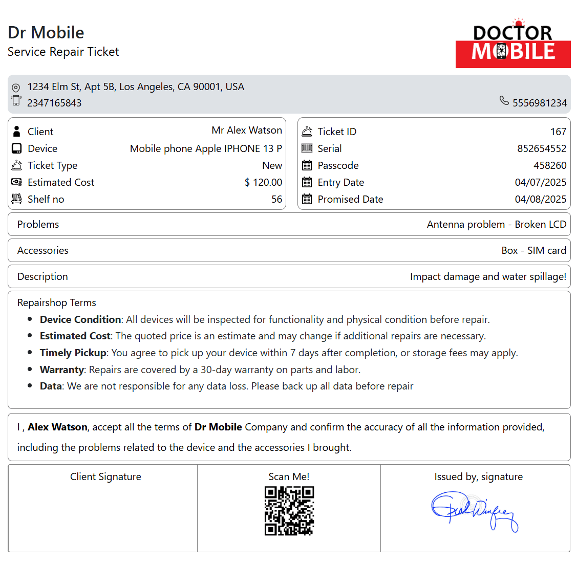 Auto Garage Software 2 repair ticketing system